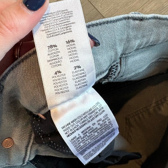 NWT MOTHER denim dodger flood noted wash grey size 24 - Picture 5 of 14